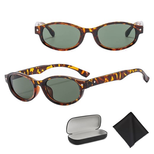 Okulary przeciwsłoneczne z filtrem UV400 STL30C panterka/zieleń ze sklepu Stylion w kategorii Okulary przeciwsłoneczne damskie - zdjęcie 185965281