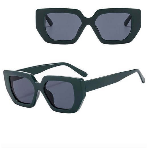 Okulary przeciwsłoneczne z filtrem UV400 STL23B zgnita zieleń + akcesoria ze sklepu Stylion w kategorii Okulary przeciwsłoneczne damskie - zdjęcie 185965293