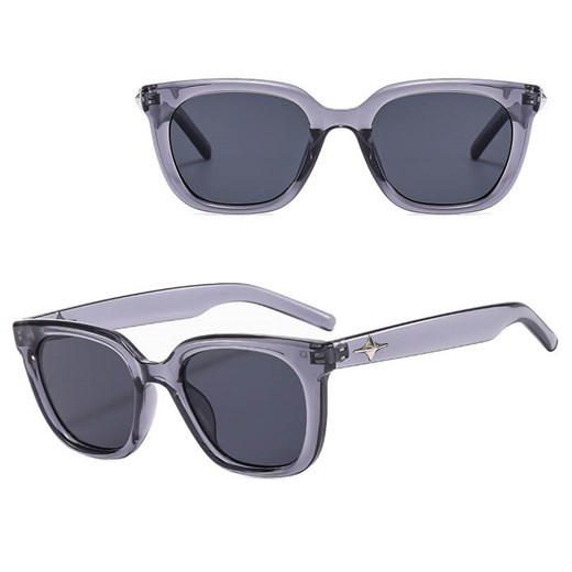 Okulary przeciwsłoneczne z filtrem UV400 STL33A transparentne szare + akcesoria ze sklepu Stylion w kategorii Okulary przeciwsłoneczne damskie - zdjęcie 185965300