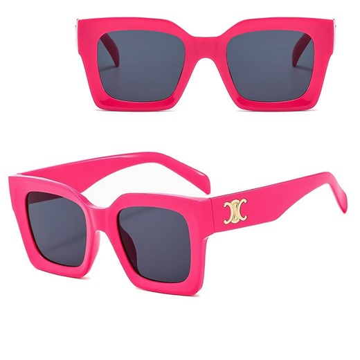 Okulary przeciwsłoneczne z filtrem UV400 STL24A różowe + akcesoria ze sklepu Stylion w kategorii Okulary przeciwsłoneczne damskie - zdjęcie 185965310