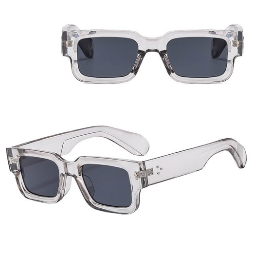 Okulary przeciwsłoneczne z filtrem UV400 STL25A transparentne szare + akcesoria ze sklepu Stylion w kategorii Okulary przeciwsłoneczne damskie - zdjęcie 185965314