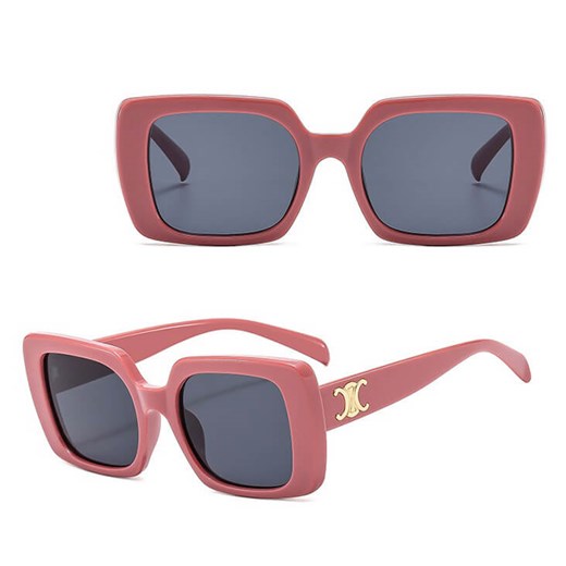 Okulary przeciwsłoneczne z filtrem UV400 STL34B brudny róż + akcesoria ze sklepu Stylion w kategorii Okulary przeciwsłoneczne damskie - zdjęcie 185965321