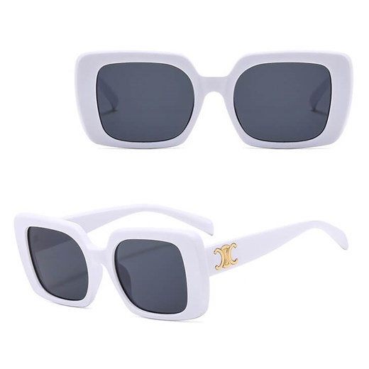 Okulary przeciwsłoneczne z filtrem UV400 STL34D białe + akcesoria ze sklepu Stylion w kategorii Okulary przeciwsłoneczne damskie - zdjęcie 185965323