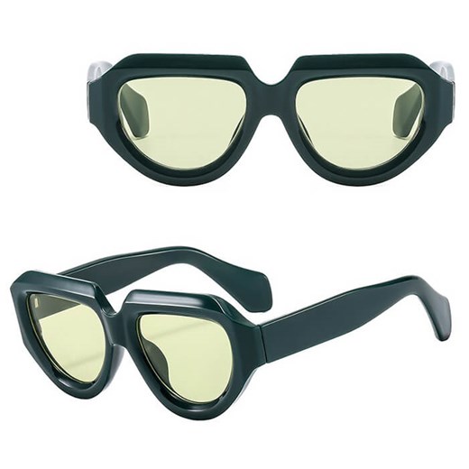 Okulary przeciwsłoneczne z filtrem UV400 STL26C zgniła zieleń + akcesoria ze sklepu Stylion w kategorii Okulary przeciwsłoneczne damskie - zdjęcie 185965330