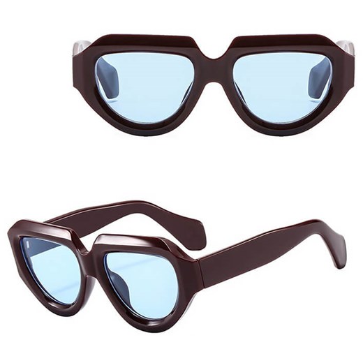 Okulary przeciwsłoneczne z filtrem UV400 STL26E brązowe + akcesoria ze sklepu Stylion w kategorii Okulary przeciwsłoneczne damskie - zdjęcie 185965333