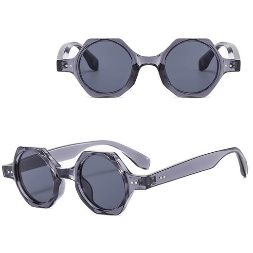 Okulary przeciwsłoneczne z filtrem UV400 STL41A szary transparentny + akcesoria ze sklepu Stylion w kategorii Okulary przeciwsłoneczne damskie - zdjęcie 185965354