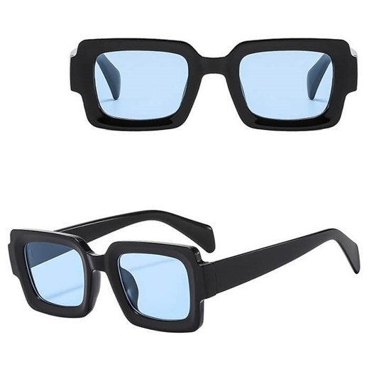 Okulary przeciwsłoneczne z filtrem UV400 STL40E czarno/niebieskie + akcesoria ze sklepu Stylion w kategorii Okulary przeciwsłoneczne damskie - zdjęcie 185965373