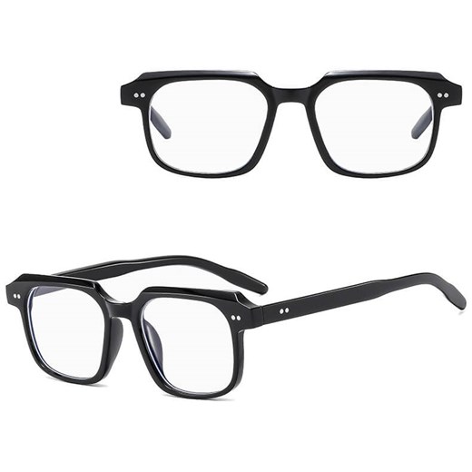 Okulary Nerdy zerówki do komputera z filtrem BLUE LIGHT STL22C czarne + akcesoria ze sklepu Stylion w kategorii Okulary zerówki damskie - zdjęcie 185965382