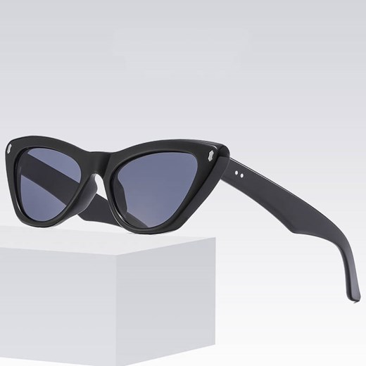 Okulary przeciwsłoneczne Kocie z filtrem UV400 STL35 czarne + akcesoria ze sklepu Stylion w kategorii Okulary przeciwsłoneczne damskie - zdjęcie 185965393