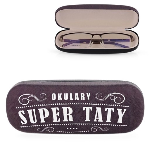 Etui na OKULARY SUPER TATY twardy futerał ET-115 oberżynowy ze sklepu Stylion w kategorii Etui - zdjęcie 185965394