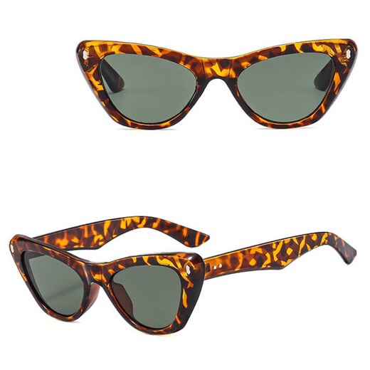 Okulary przeciwsłoneczne Kocie z filtrem UV400 STL35C panterkowe + akcesoria ze sklepu Stylion w kategorii Okulary przeciwsłoneczne damskie - zdjęcie 185965404