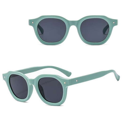Okulary Owalne przeciwsłoneczne z filtrem UV400 STL45D miętowe + akcesoria ze sklepu Stylion w kategorii Okulary przeciwsłoneczne damskie - zdjęcie 185965413