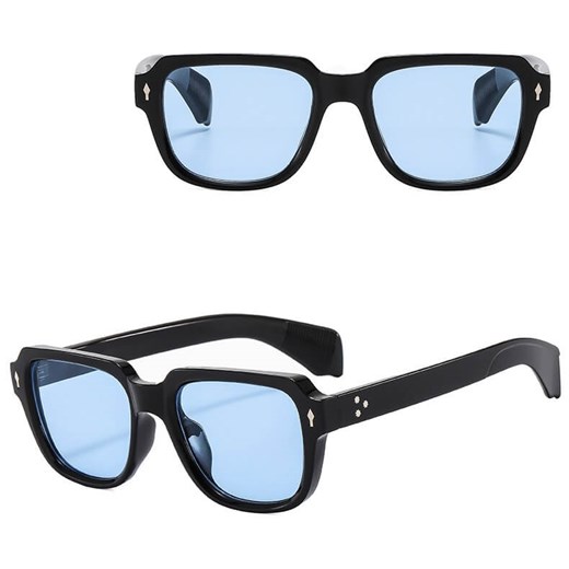 Okulary przeciwsłoneczne z filtrem UV400 STL27D czarne/niebieskie + akcesoria ze sklepu Stylion w kategorii Okulary przeciwsłoneczne damskie - zdjęcie 185965422