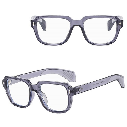 Okulary zerówki do komputera z filtrem BLUE LIGHT STL27F szare transparentne + akcesoria ze sklepu Stylion w kategorii Okulary zerówki damskie - zdjęcie 185965424