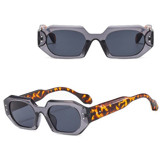 Okulary przeciwsłoneczne z filtrem UV400 STL29C szaro - panterkowe + akcesoria ze sklepu Stylion w kategorii Okulary przeciwsłoneczne damskie - zdjęcie 185965434