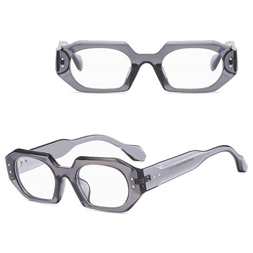 Okulary zerówki do komputera z filtrem BLUE LIGHT STL29F szare transparentne + akcesoria ze sklepu Stylion w kategorii Okulary przeciwsłoneczne męskie - zdjęcie 185965444
