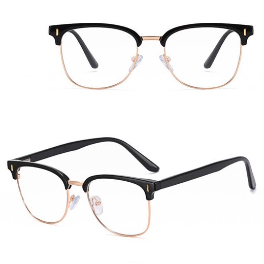 Okulary zerówki do komputera BLUE LIGHT na teleskopach 25113 Czarny/Złoty ze sklepu Stylion w kategorii Okulary zerówki damskie - zdjęcie 185965461