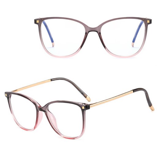Okulary damskie kocie oczy zerówki do komputera BLUE LIGHT 25149A ze sklepu Stylion w kategorii Okulary zerówki damskie - zdjęcie 185965553