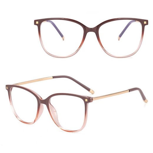 Okulary damskie kocie oczy zerówki do komputera BLUE LIGHT 25149B ze sklepu Stylion w kategorii Okulary zerówki damskie - zdjęcie 185965554