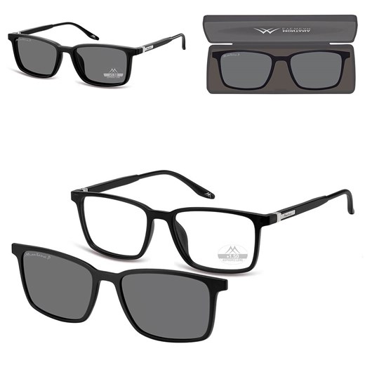 2w1 - Plusy +3.50 okulary do czytania + nakładka przeciwsłoneczna z polaryzacją CLIP-MRC-3 ze sklepu Stylion w kategorii Okulary korekcyjne damskie - zdjęcie 185965561