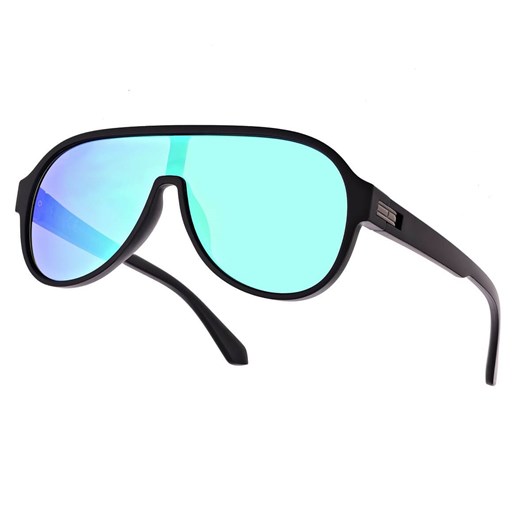Okulary przeciwsłoneczne Pilotki lustrzane z filtrem UV400 SVM-19B czarne/zielone/niebieskie ze sklepu Stylion w kategorii Okulary przeciwsłoneczne damskie - zdjęcie 185965623