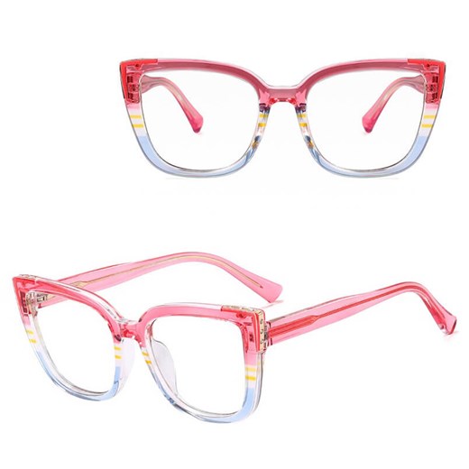 Damskie okulary kocie oczy zerówki do komputera BLUE LIGHT 25146E ze sklepu Stylion w kategorii Okulary zerówki damskie - zdjęcie 185965641