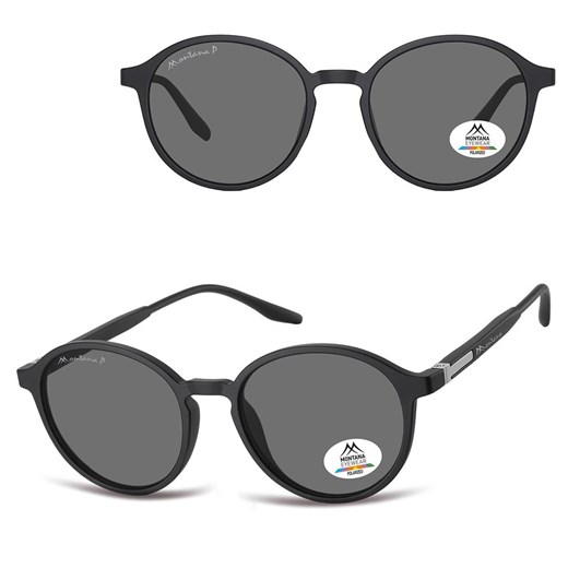 Czarne lenonki okulary przeciwsłoneczne z polaryzacją z flexami MP187 ze sklepu Stylion w kategorii Okulary przeciwsłoneczne damskie - zdjęcie 185965710