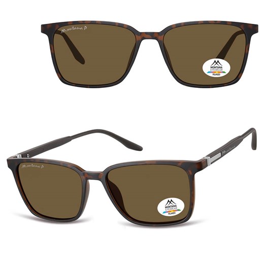 Panterkowe prostokątne okulary przeciwsłoneczne z polaryzacją z flexami MP186C ze sklepu Stylion w kategorii Okulary przeciwsłoneczne męskie - zdjęcie 185965711