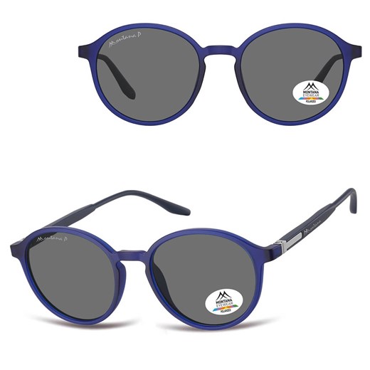 Niebieskie lenonki okulary przeciwsłoneczne z polaryzacją z flexami MP187D ze sklepu Stylion w kategorii Okulary przeciwsłoneczne damskie - zdjęcie 185965721