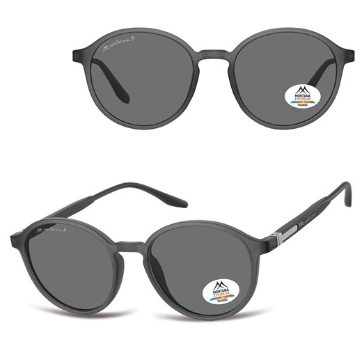 Szare lenonki okulary przeciwsłoneczne z polaryzacją z flexami MP187E ze sklepu Stylion w kategorii Okulary przeciwsłoneczne damskie - zdjęcie 185965723