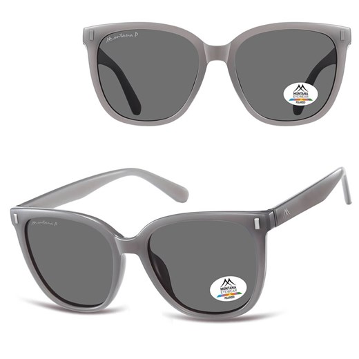 Szare okulary przeciwsłoneczne kocie z polaryzacją MP190B ze sklepu Stylion w kategorii Okulary przeciwsłoneczne damskie - zdjęcie 185965733
