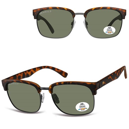 Panterkowe okulary przeciwsłoneczne półramki z polaryzacją MP192C ze sklepu Stylion w kategorii Okulary przeciwsłoneczne damskie - zdjęcie 185965742