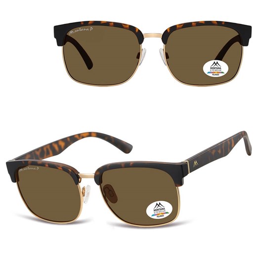 Panterkowe okulary przeciwsłoneczne półramki z polaryzacją MP192D ze sklepu Stylion w kategorii Okulary przeciwsłoneczne damskie - zdjęcie 185965743
