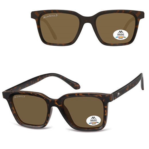 Panterkowe prostokątne okulary przeciwsłoneczne z polaryzacją MP58B ze sklepu Stylion w kategorii Okulary przeciwsłoneczne damskie - zdjęcie 185965751