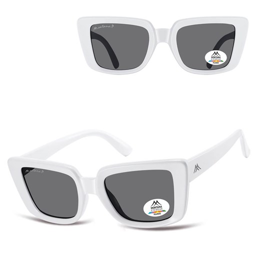 Damskie okulary przeciwsłoneczne kocie z polaryzacją MP193E białe ze sklepu Stylion w kategorii Okulary przeciwsłoneczne damskie - zdjęcie 185965772