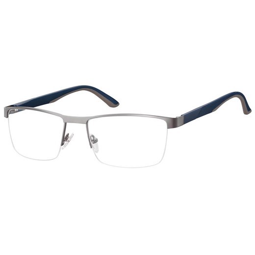 Męskie żyłkowe oprawki korekcyjne okulary zerówki 982C grafitowy/granatowy ze sklepu Stylion w kategorii Okulary korekcyjne męskie - zdjęcie 185966011