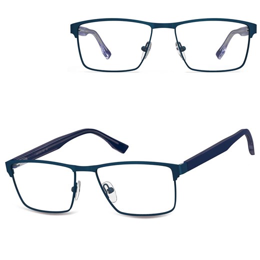 Męskie oprawki korekcyjne okulary zerówki 876A niebieskie ze sklepu Stylion w kategorii Oprawki do okularów męskich - zdjęcie 185966042
