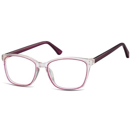 Damskie kocie oprawki korekcyjne okulary zerówki TR-99E bezbarwny/różowy ze sklepu Stylion w kategorii Okulary korekcyjne damskie - zdjęcie 185966061