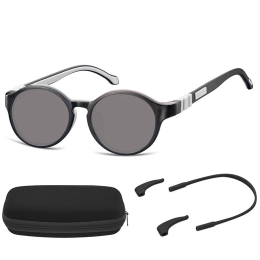 Elastyczne dziecięce okulary przeciwsłoneczne okrągłe + gumka Sunoptic SK8C czarne - id: 9374 - marki Sunoptic - 185966082 Elastyczne dziecięce okulary przeciwsłoneczne okrągłe + gumka Sunoptic SK8C czarne ze sklepu Stylion w kategorii Okulary przeciwsłoneczne dziecięce - zdjęcie 185966082