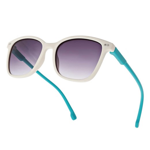 Okulary przeciwsłoneczne dla dzieci STKD-07B biały/turkus ze sklepu Stylion w kategorii Okulary zerówki męskie - zdjęcie 185966172