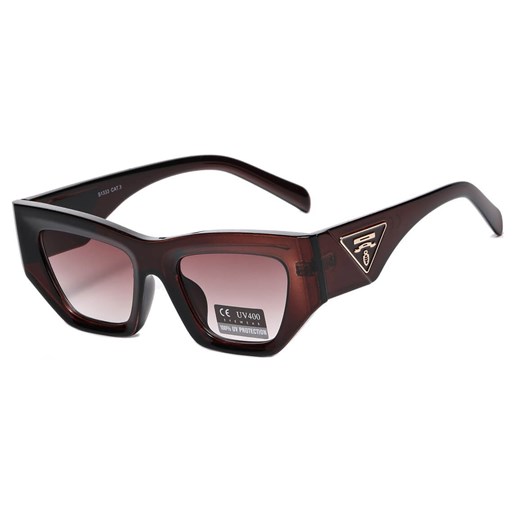 Damskie okulary przeciwsłoneczne z filtrem UV400 - SV104A brązowe ze sklepu Stylion w kategorii Okulary przeciwsłoneczne damskie - zdjęcie 185966202