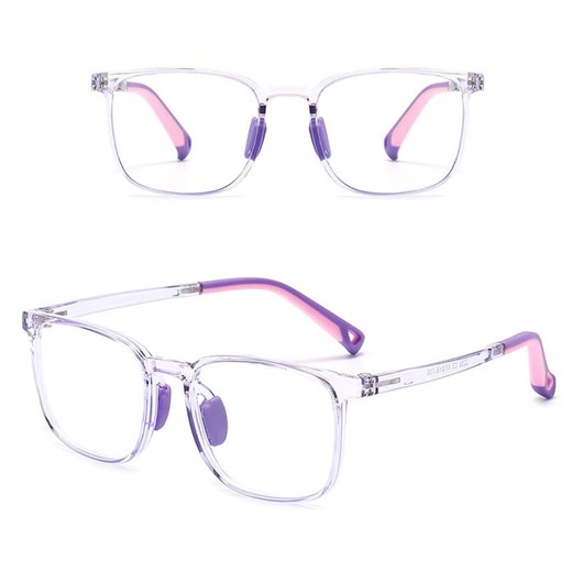 Okulary dla dzieci zerówki do komputera z filtrem Blue Light 25169D transparentny fiolet - id: 9542 - marki Stylion - 185966250 Okulary dla dzieci zerówki do komputera z filtrem Blue Light 25169D transparentny fiolet ze sklepu Stylion w kategorii Akcesoria dziecięce - zdjęcie 185966250