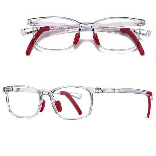 Okulary dla dzieci z uchwytami za uszy zerówki do komputera z filtrem Blue Light 25166A bezbarwny/bordo - id: 9546 - marki Stylion - 185966254 Okulary dla dzieci z uchwytami za uszy zerówki do komputera z filtrem Blue Light 25166A bezbarwny/bordo ze sklepu Stylion w kategorii Akcesoria dziecięce - zdjęcie 185966254