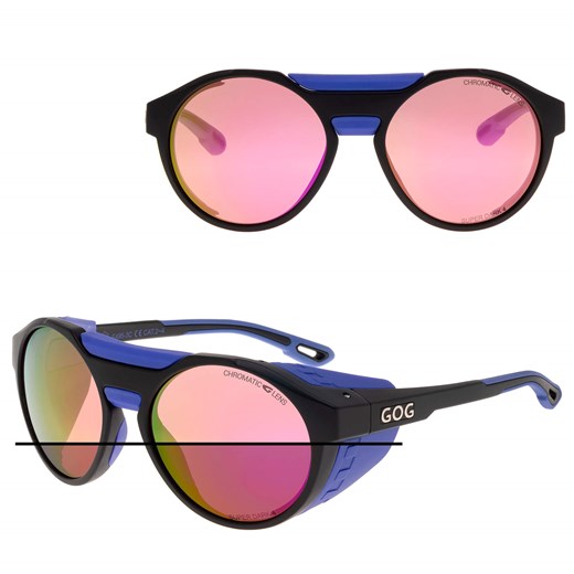 Górskie okulary z osłonkami przeciwsłoneczne fotochromowe GOG E495-3 w kat.2-4 ze sklepu Stylion w kategorii Okulary przeciwsłoneczne męskie - zdjęcie 185966290