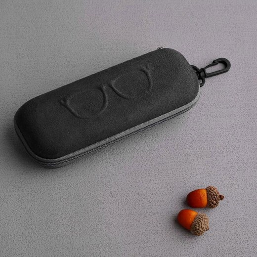 Etui na okulary na zamek ET-121 czarne zamszowe ze sklepu Stylion w kategorii Etui - zdjęcie 185966294