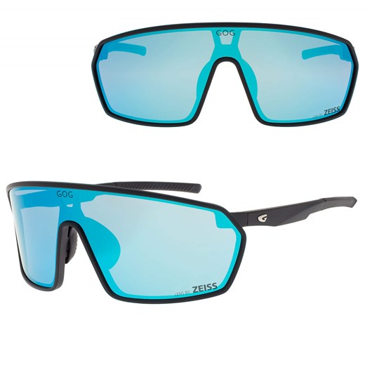 Okulary przeciwsłoneczne sportowe LENS BY ZEISS - GOG E610-1 czarny/niebieski ze sklepu Stylion w kategorii Okulary przeciwsłoneczne męskie - zdjęcie 185966314