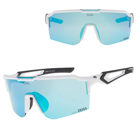 Okulary przeciwsłoneczne sportowe LENS BY ZEISS - GOG E620-3 biały/błękit - id: 9625 - marki Gog - 185966320 Okulary przeciwsłoneczne sportowe LENS BY ZEISS - GOG E620-3 biały/błękit ze sklepu Stylion w kategorii Okulary przeciwsłoneczne męskie - zdjęcie 185966320