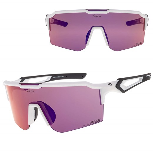 Okulary przeciwsłoneczne sportowe LENS BY ZEISS - GOG E620-4 biały/fiolet ze sklepu Stylion w kategorii Okulary przeciwsłoneczne damskie - zdjęcie 185966321