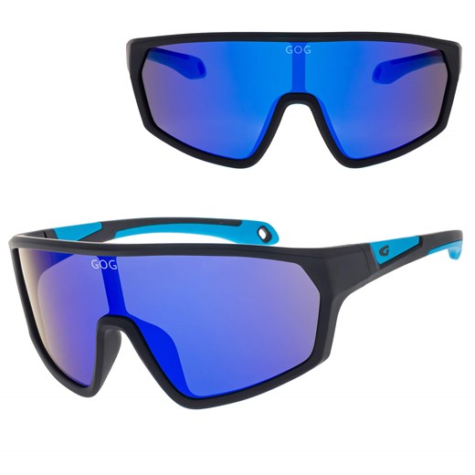Juniorskie gumowe okulary przeciwsłoneczne sportowe GOG E995-1 czarny/niebieski - id: 9647 - marki Gog - 185966341 Juniorskie gumowe okulary przeciwsłoneczne sportowe GOG E995-1 czarny/niebieski ze sklepu Stylion w kategorii Okulary przeciwsłoneczne dziecięce - zdjęcie 185966341