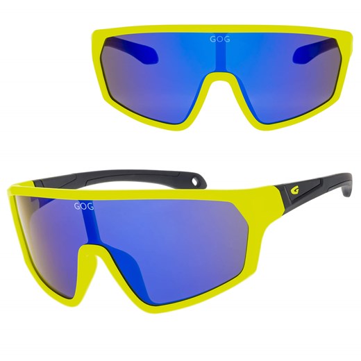 Juniorskie gumowe okulary przeciwsłoneczne sportowe GOG E995-2 żółty/czarny ze sklepu Stylion w kategorii Okulary przeciwsłoneczne męskie - zdjęcie 185966342